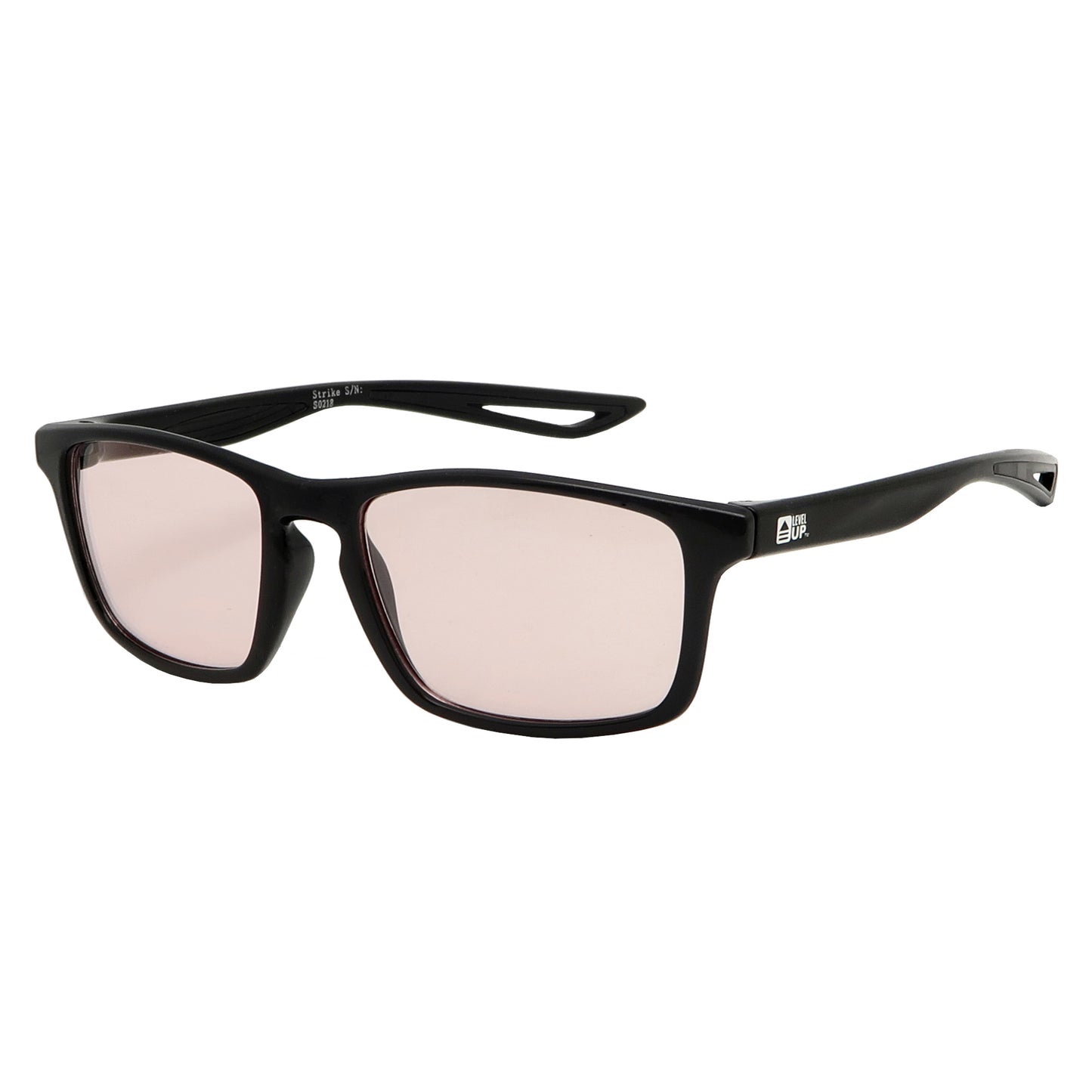 Level Up Strike Black - Rose Blue Light Blocking Lens